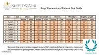 Elegant Kids Boys Sherwanis - 2-3  Years, Cotton Blend, Embroidered, Pack of :1